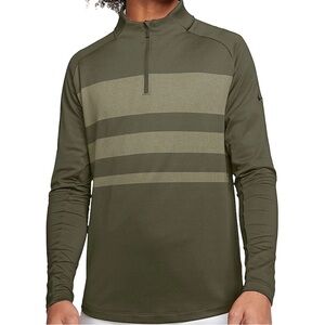 Nike BV0390-222 Vapor Mens Dri-Fit Half Zip Pullover Sweater Olive  $110